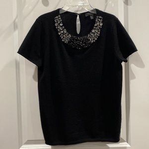 Saks fifth avenue black top 100% cashmere